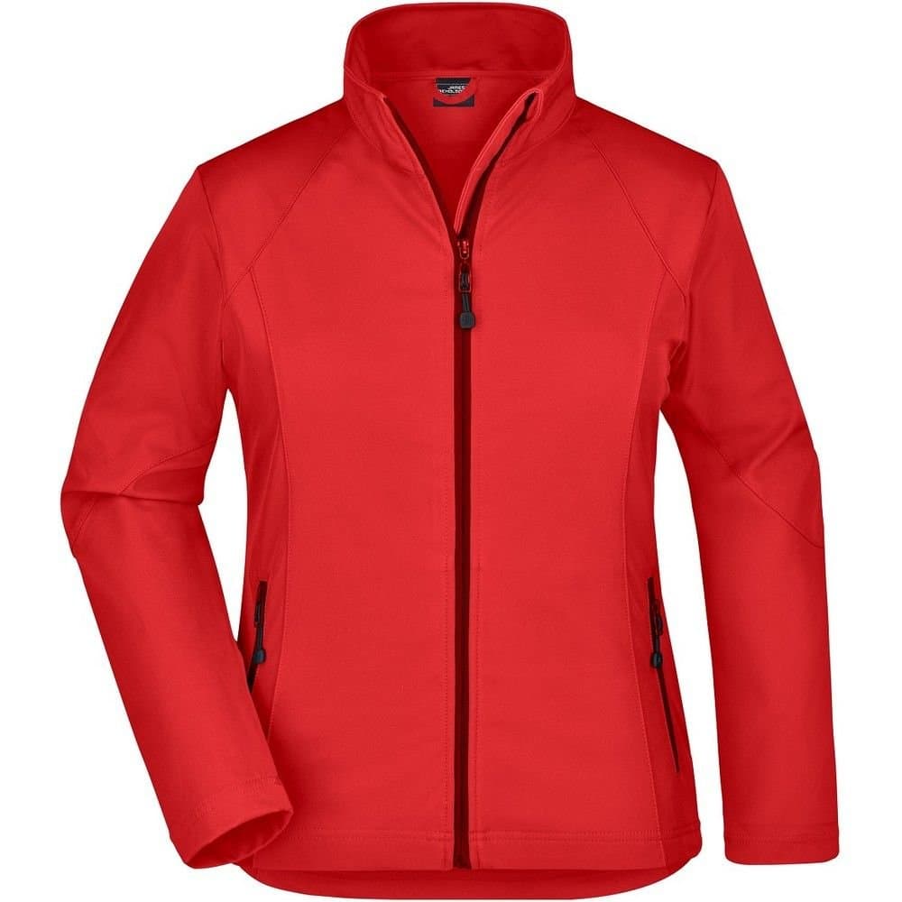 James and Nicholson James and Nicholson Women's Plain Stretch Soft Shell Jacket in Red