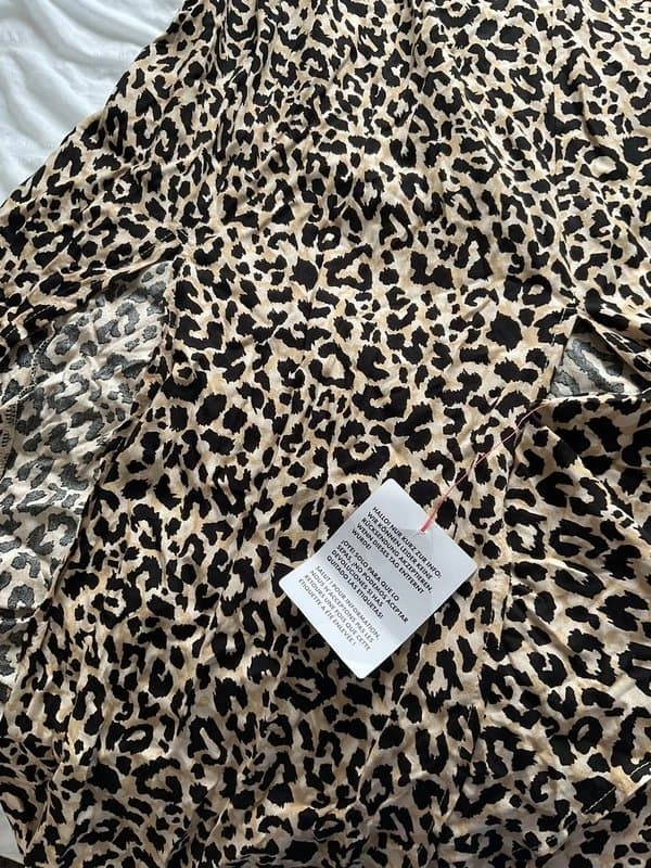 ASOS New leopard print slit dress