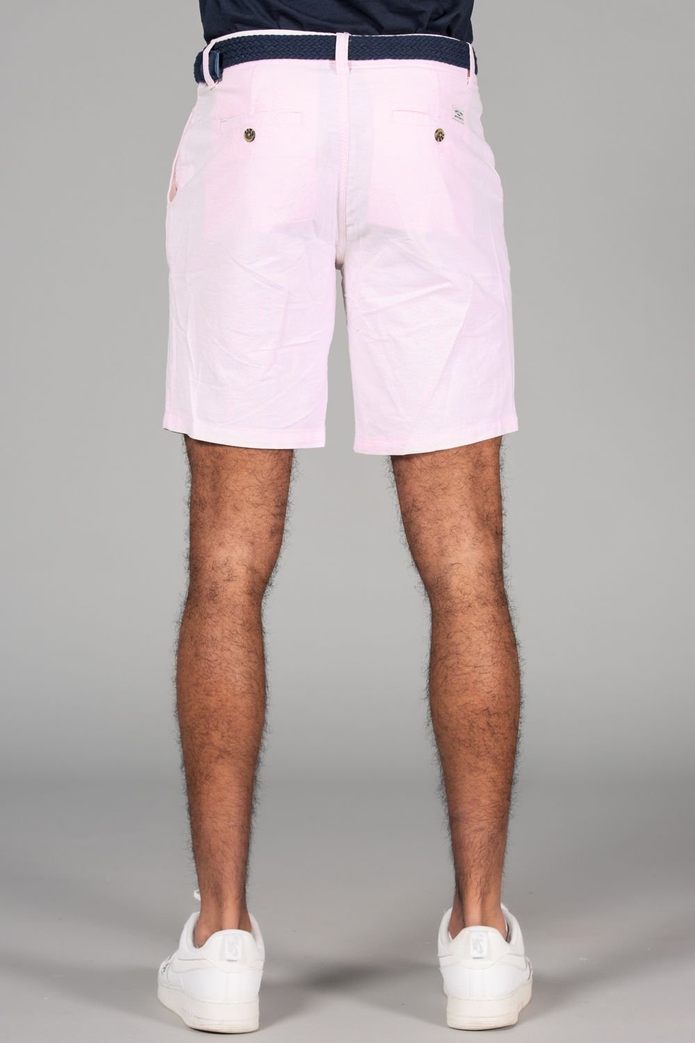 Tokyo Laundry Tokyo Laundry Men's Cotton Oxford Shorts with Belt in Rose - 2