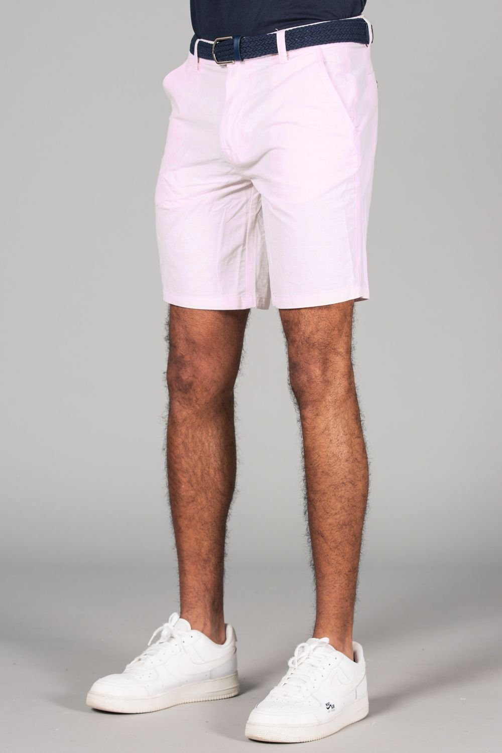 Tokyo Laundry Tokyo Laundry Men's Cotton Oxford Shorts with Belt in Rose - 3
