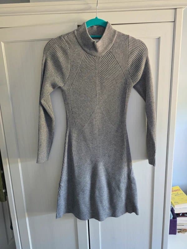Never Fully Dressed Grey knitted mini dress