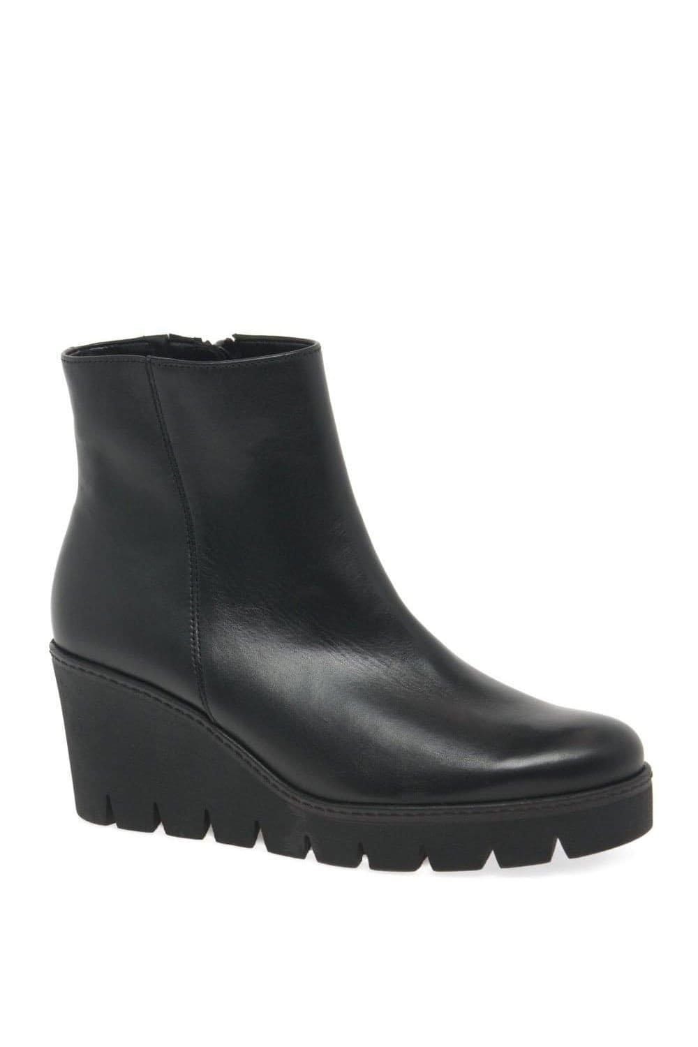 Gabor Gabor Women's 'Utopia' Chunky Wedge Heel Ankle Boots in Black - 4