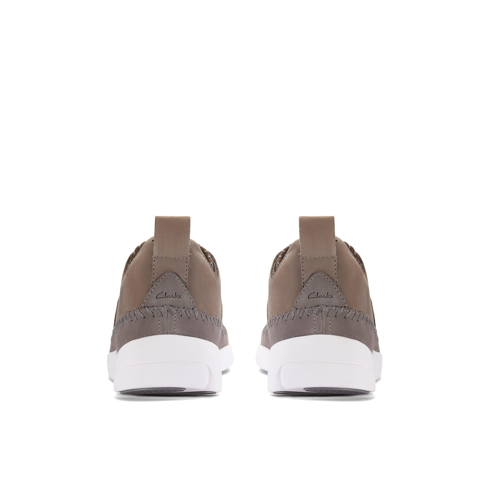 Clarks Clarks Men's Trigenic 2 Flex Grey Nubuck Trainers, Lace Up - 4