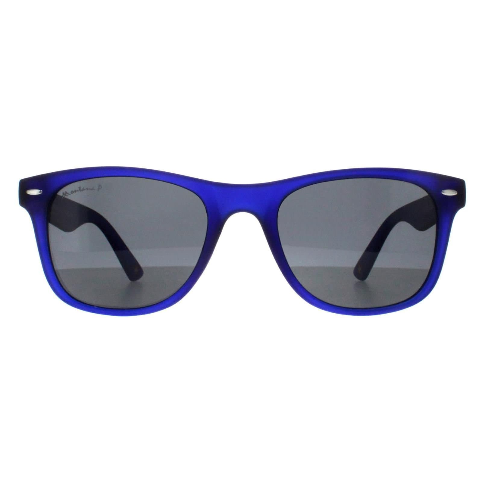 montana montana Men's Rectangle Blue Grey Polarized MP10
