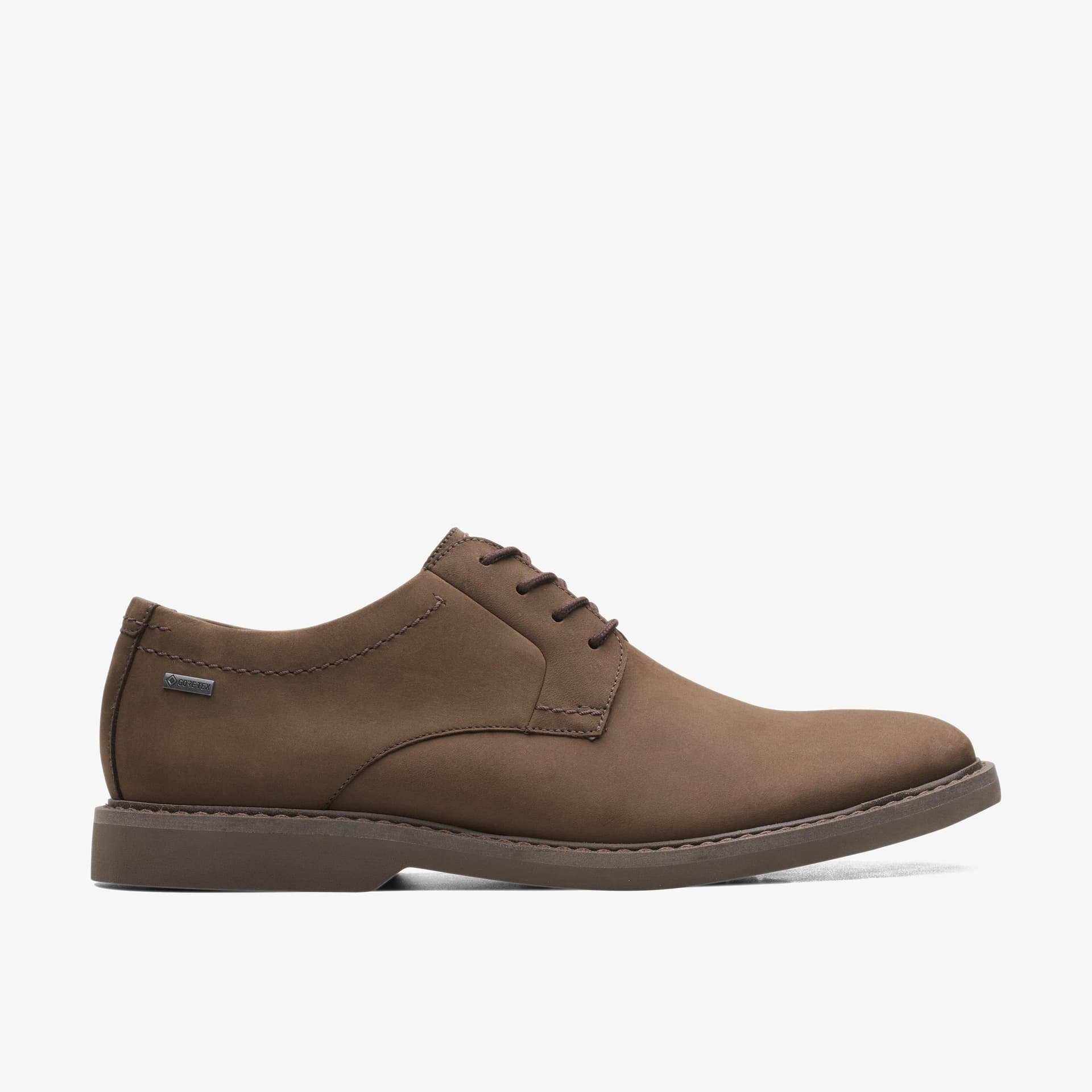 Clarks Clarks Men's Atticus LT Lo GORE-TEX Dark Brown Nubuck Derby Shoes