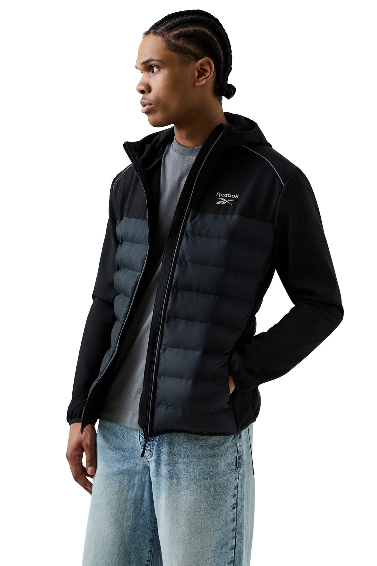 Reebok Reebok Men's Herston Hybrid Jacket in Black - 1