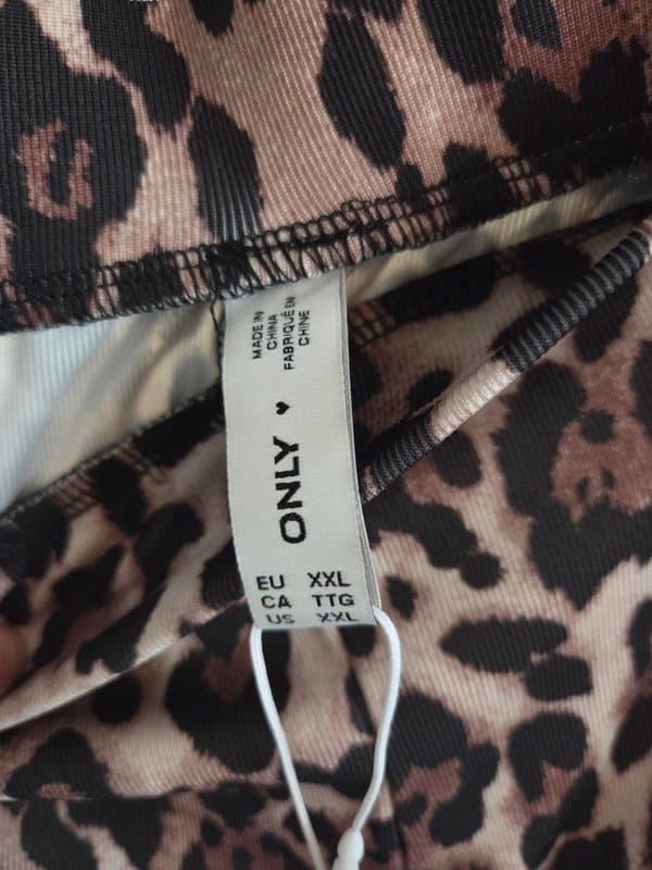ASOS Leopard Print Ribbed Flares