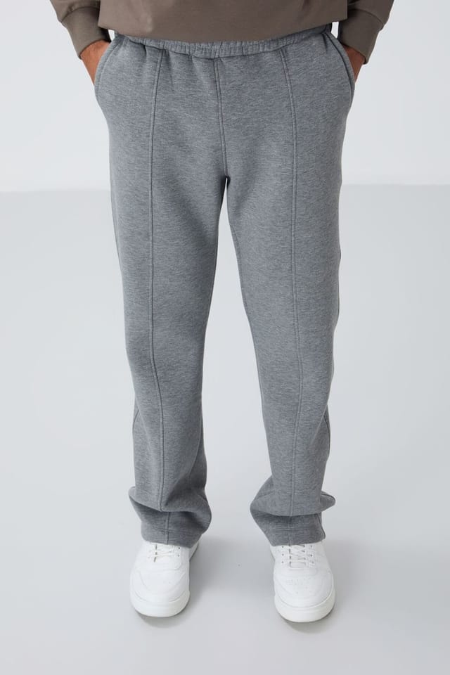 Tommy Life Tommy Life Men's Regular Fit Cotton-Polyester Sweatpants in Grey - 3