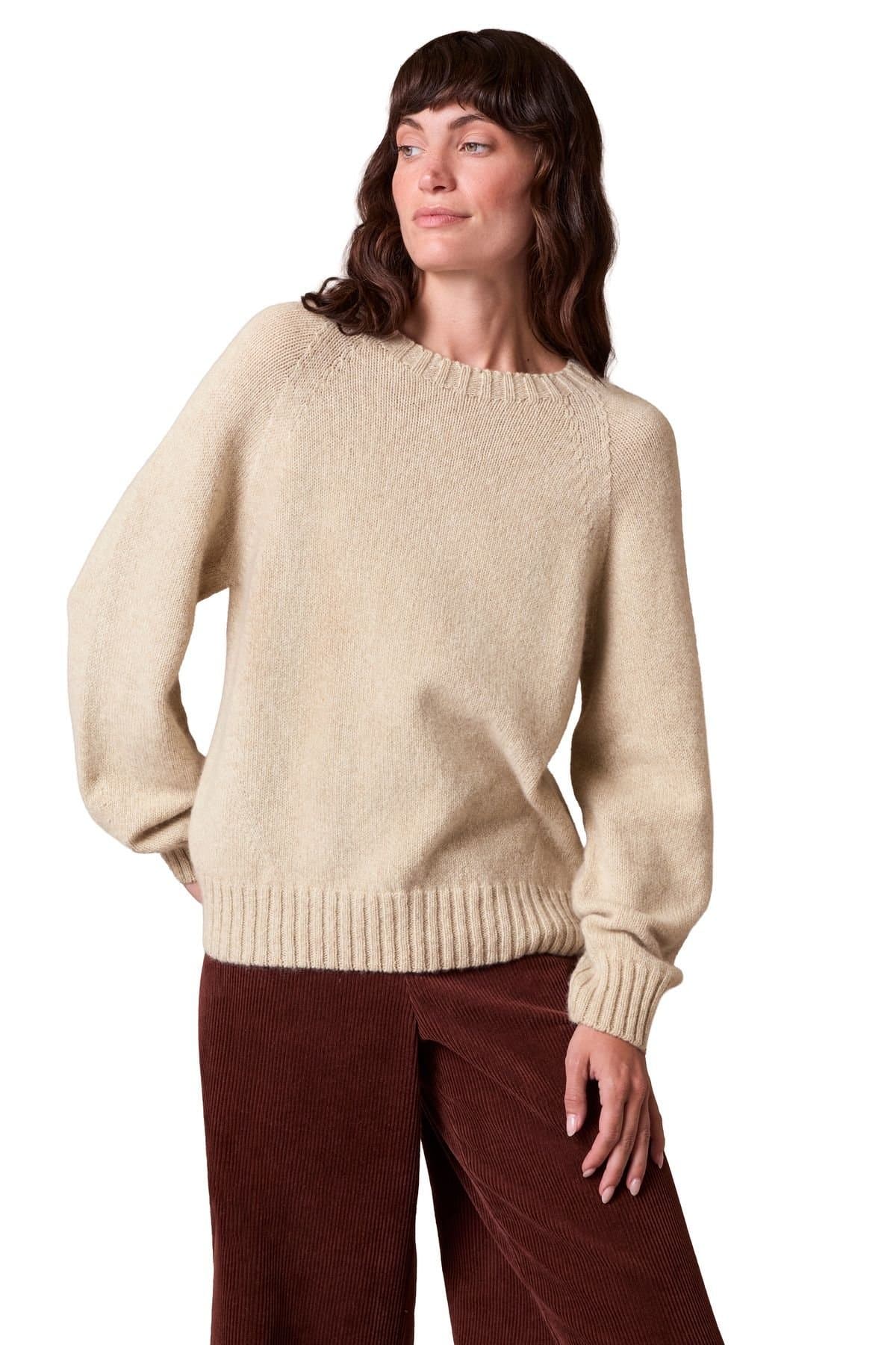 Celtic & Co Celtic & Co Women's Supersoft Weekend Crew Neck Sweater in Light Beige