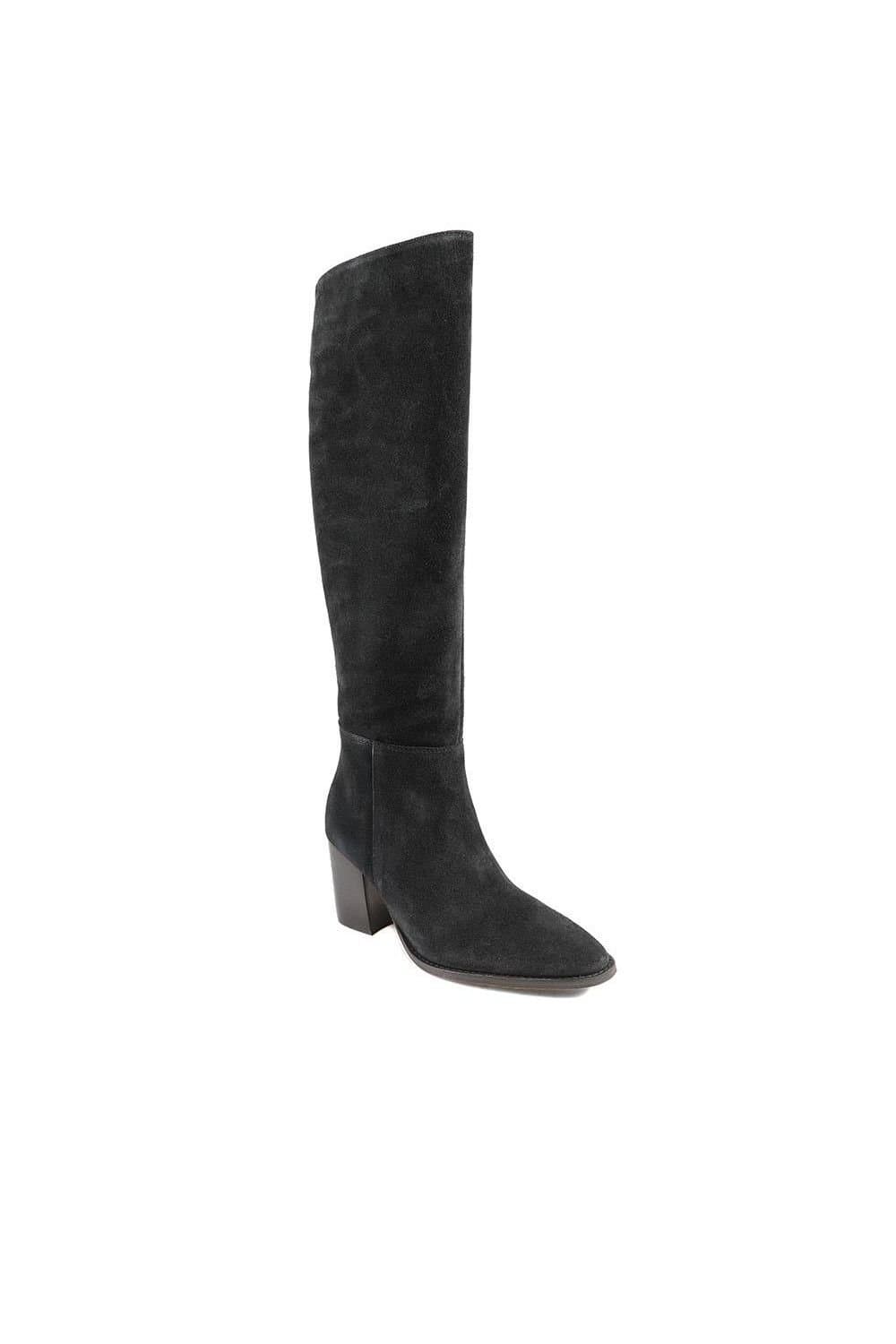 Jones Bootmaker Jones Bootmaker Women's Debbie Smart Leather Long Boots in Black