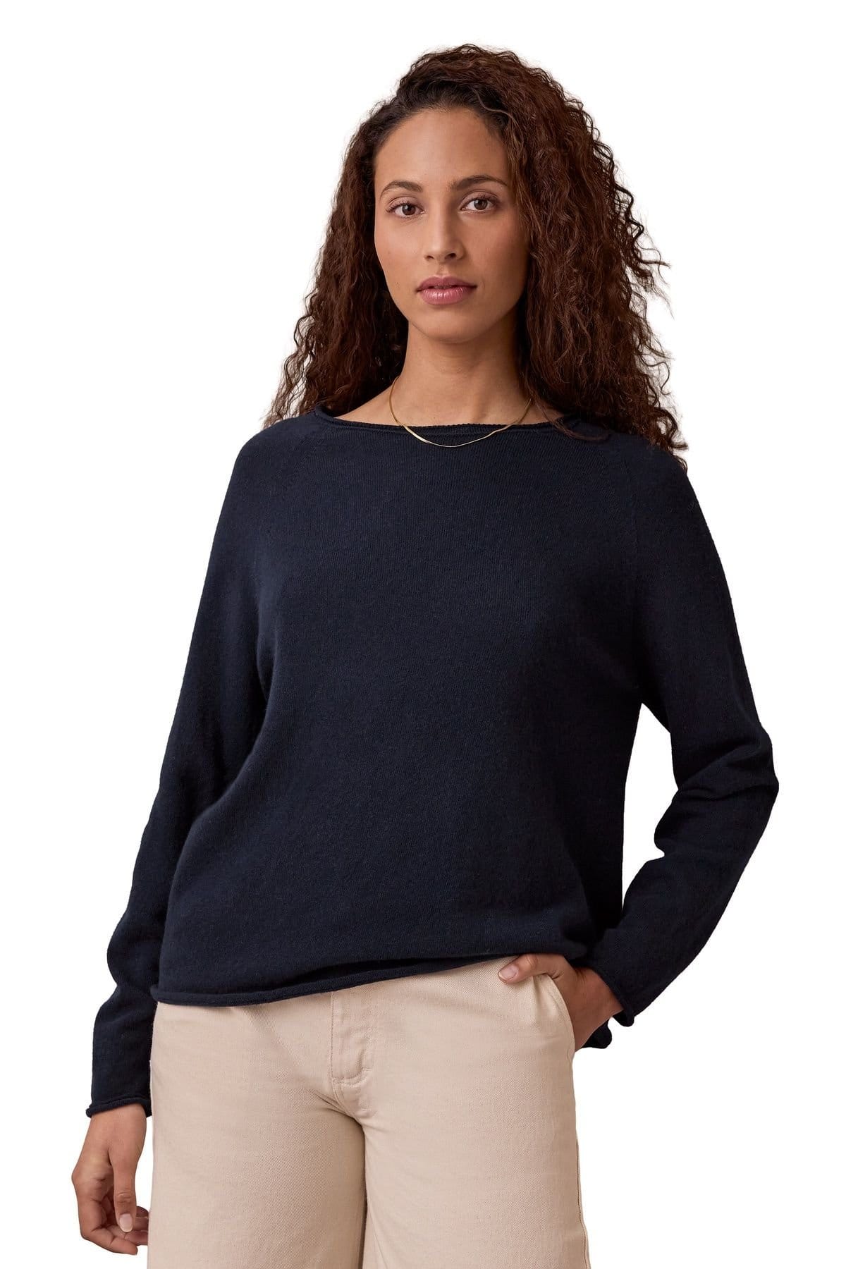 Celtic & Co Women's Supersoft Essential Sweater In Dark Navy