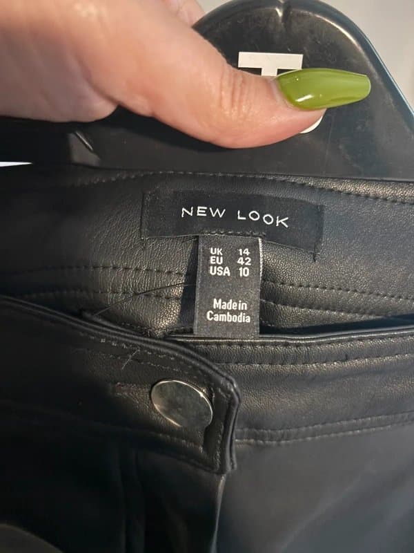 New Look New Look size 14 faux leather trousers