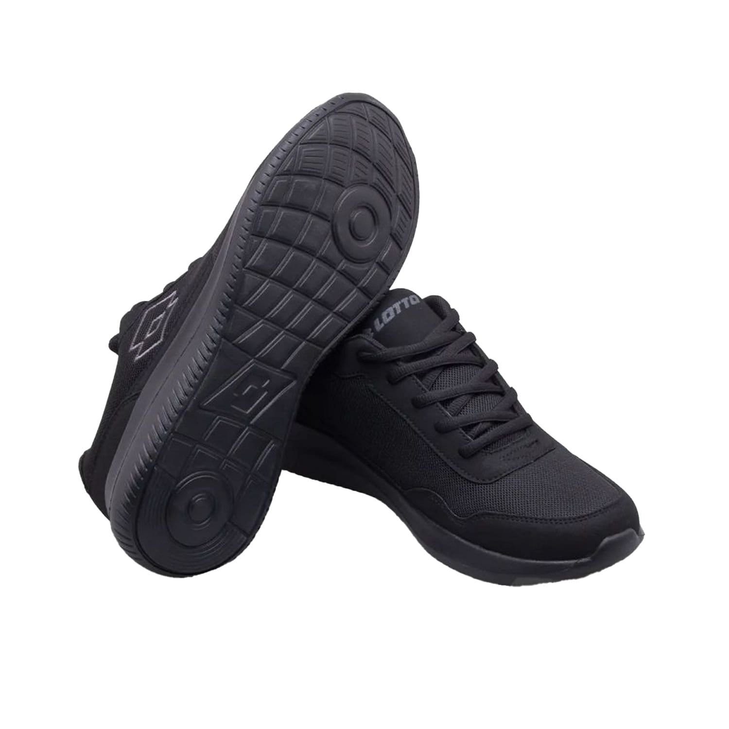 Lotto Lotto Men's Connect OC logical Leather Trainers in Black - 4