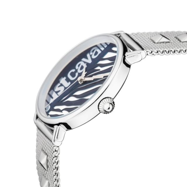 Just Cavalli Just Cavalli women's blue & silver dial stainless steel watch - 3
