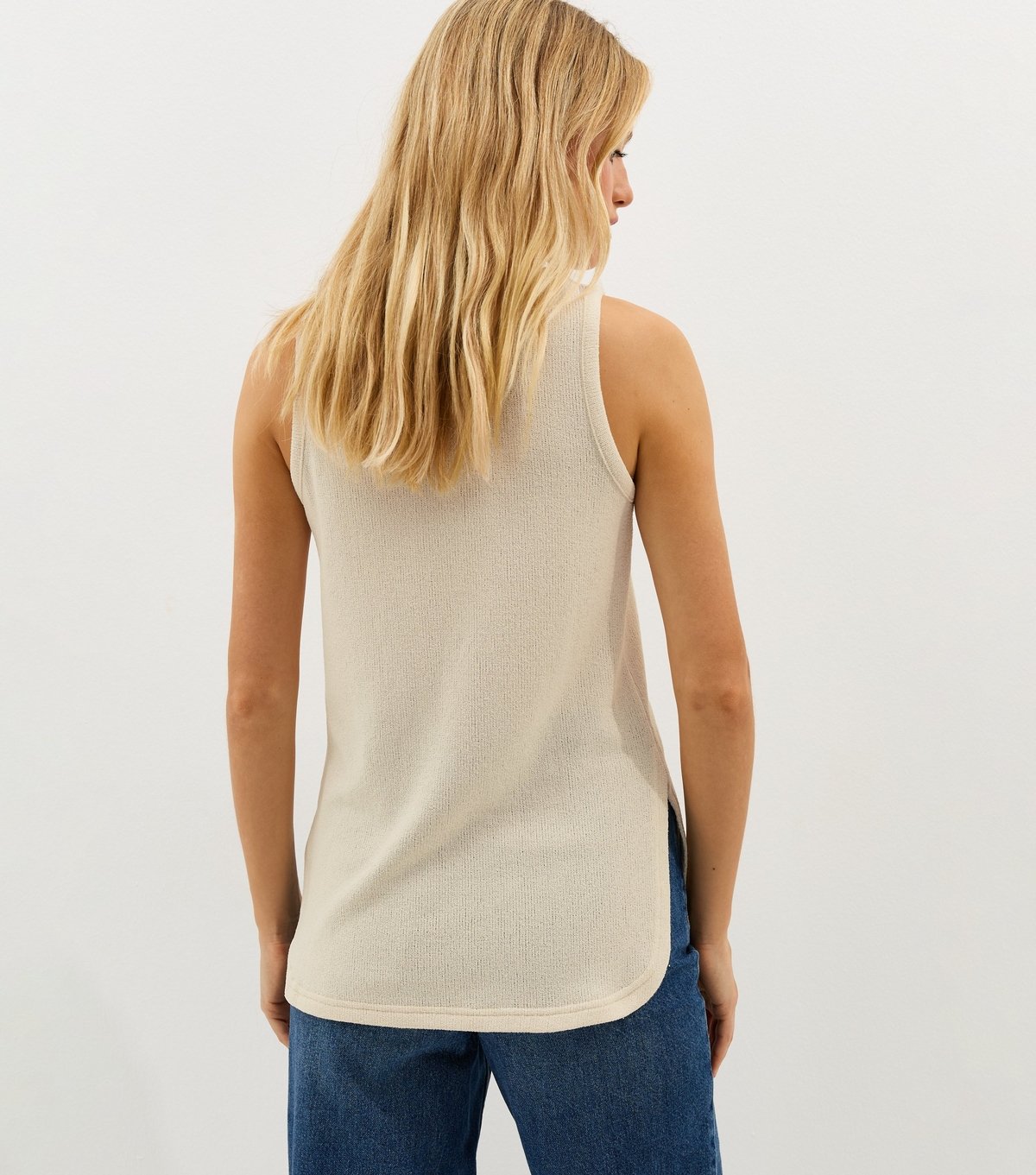 New Look Women's Cream Textured Soft Touch Vest Top New Look - 4