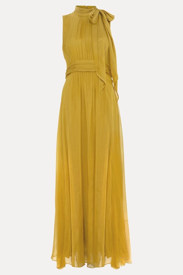 Phase Eight Phase Eight Women's Blaise Silk Maxi Dress in Mustard - 2