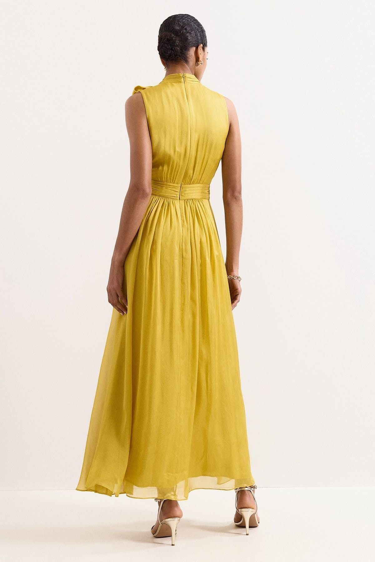 Phase Eight Phase Eight Women's Blaise Silk Maxi Dress in Mustard - 4