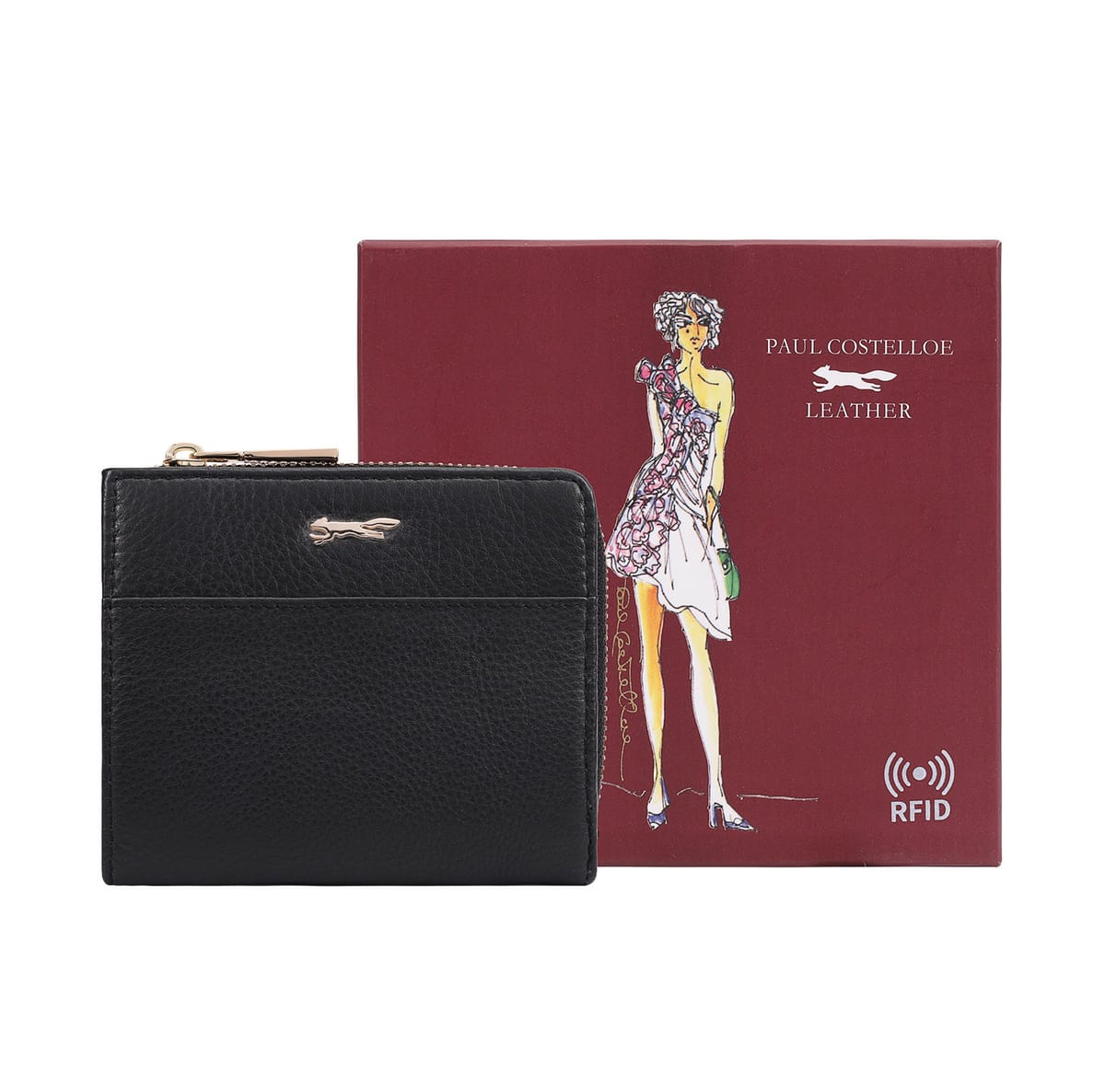 Paul Costelloe Paul Costelloe Women's Tilly Leather Purse in Jet Black - 1