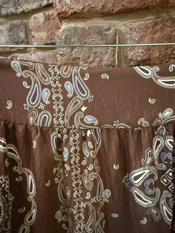 New Look Boho Brown patterned maxi skirt size 16
