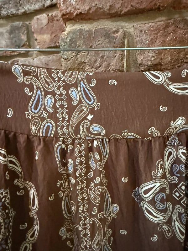 New Look Boho Brown patterned maxi skirt size 16 - 1