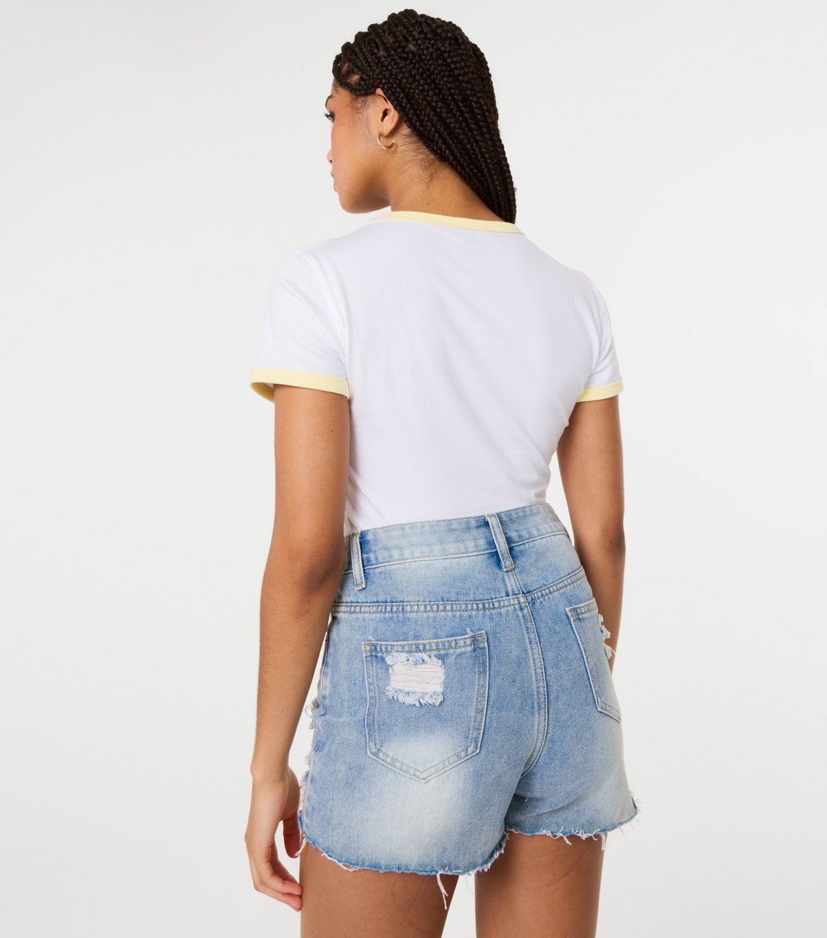 Pink Vanilla Women's Off White Hibiscus Flower T-Shirt Pink Vanilla New Look - 4