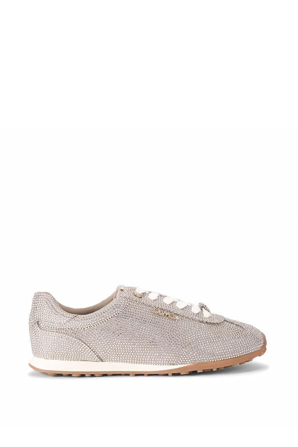 Carvela Carvela Women's 'Martina Sneaker' Fabric Trainers in Taupe