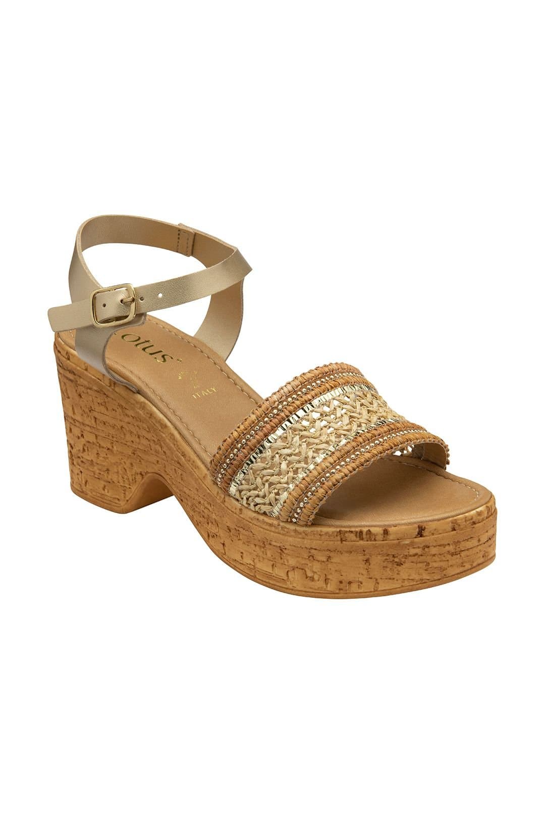 Lotus Lotus Women's Natural 'Chelsia' Open-Toe Sandals
