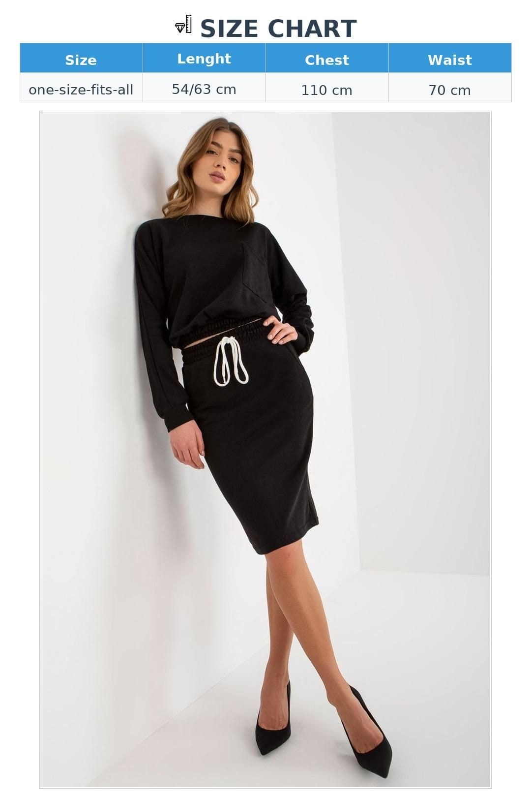 Love Lace Love Lace Women's Tracksuit Set Sweatshirt & Skirt in Black - 4