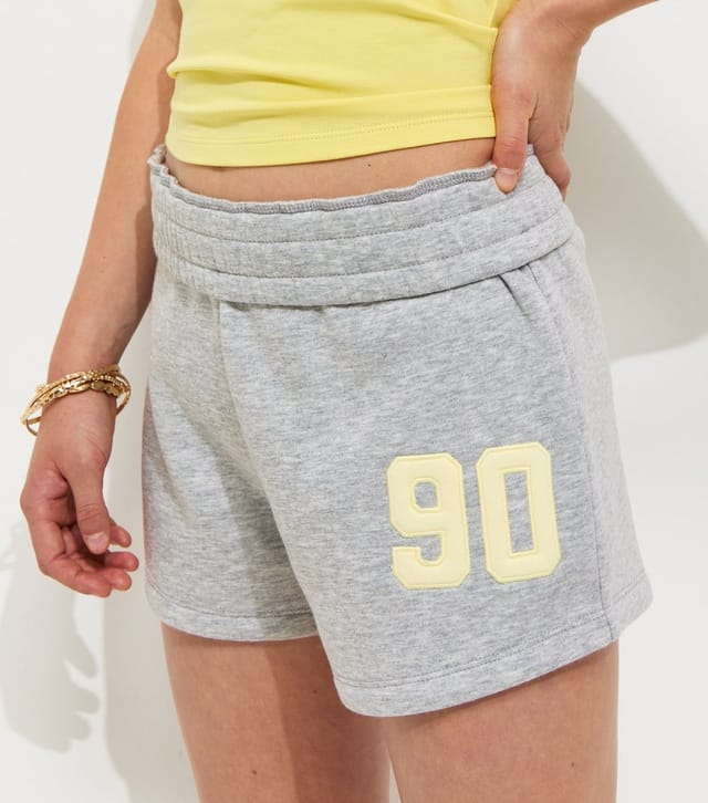 New Look Girls' Dark Grey Jersey Number Embroidered Shorts New Look - 2