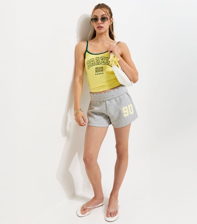 New Look Girls' Dark Grey Jersey Number Embroidered Shorts New Look - 3