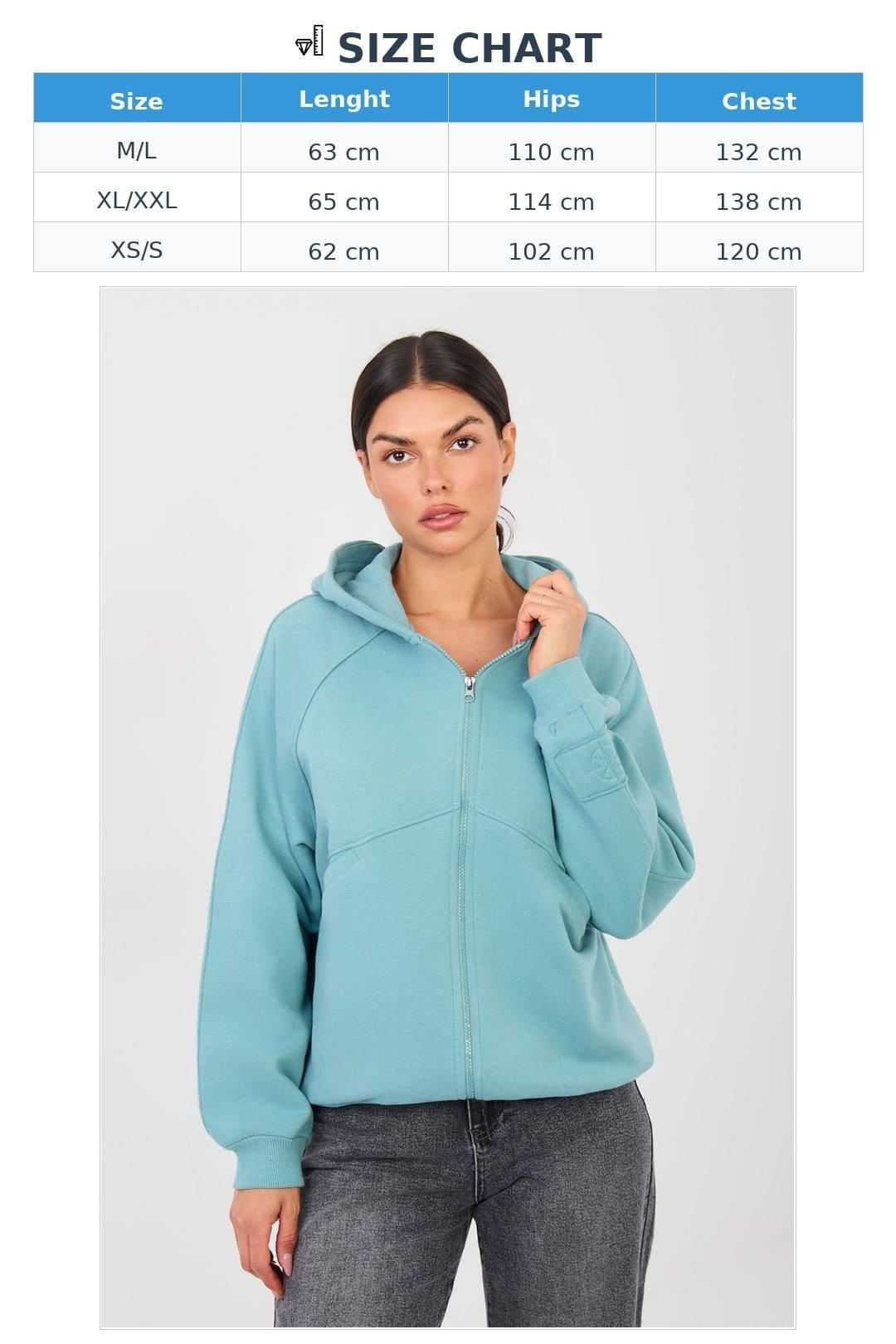 Love Lace Love Lace Women's Embroidered Zip Casual Hoodie with Hood Pockets in Blue - 4
