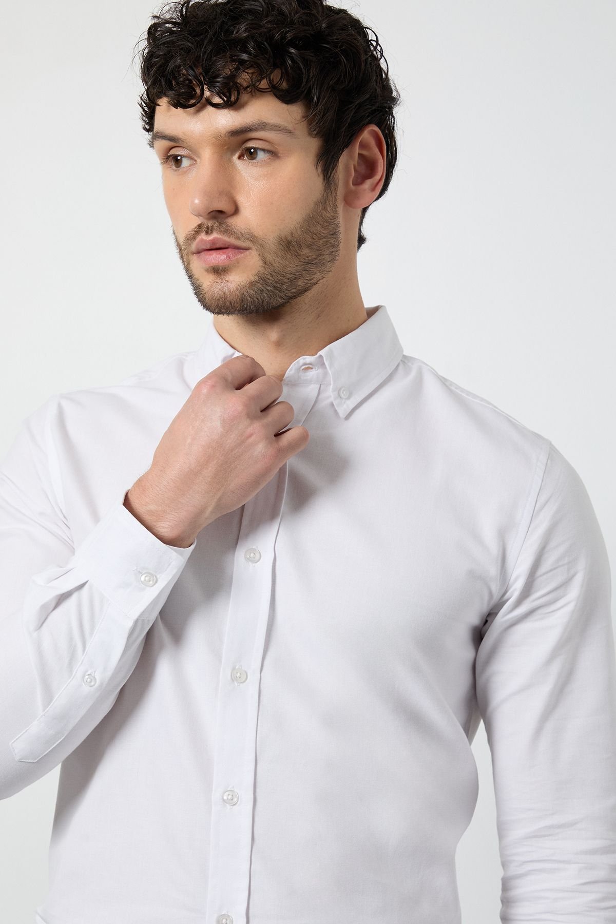 Burton Burton Men's White Oxford Long Sleeve Shirt - 4