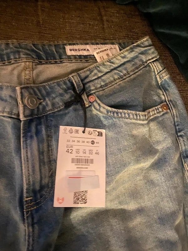 Bershka Light Blue Denim Boot Cut Jeans
