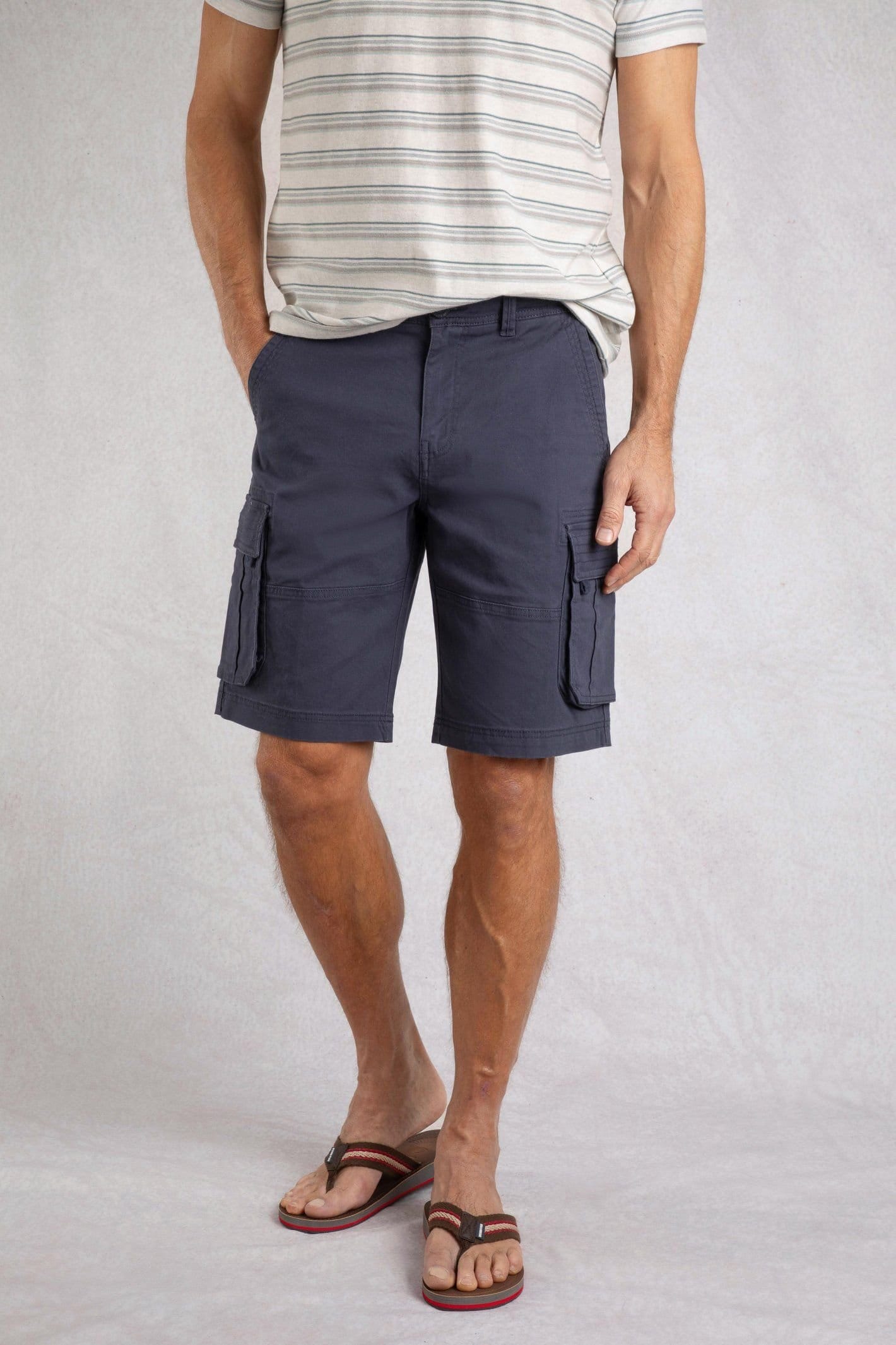 Weird Fish Weird Fish Men's Rigney Cargo Shorts in Navy - 4