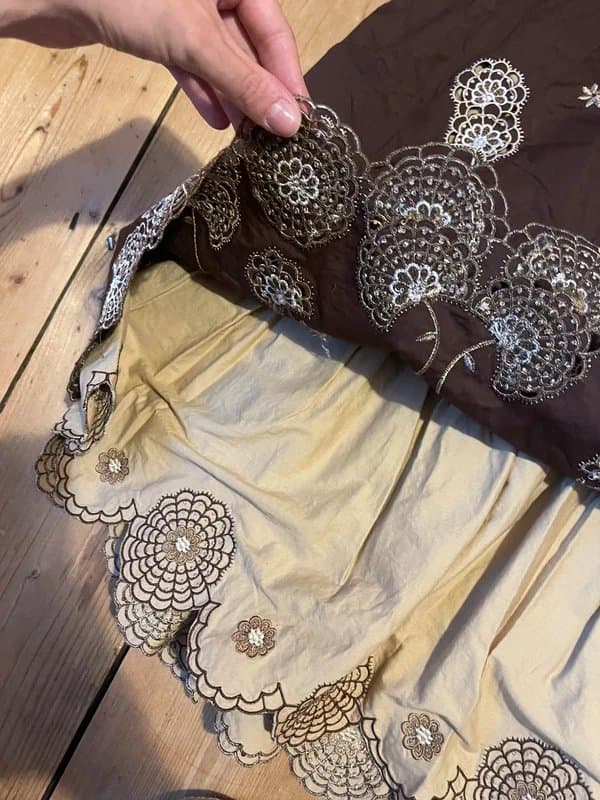 Karen Millen Karen Millen brown halter neck broderie anglaise dress