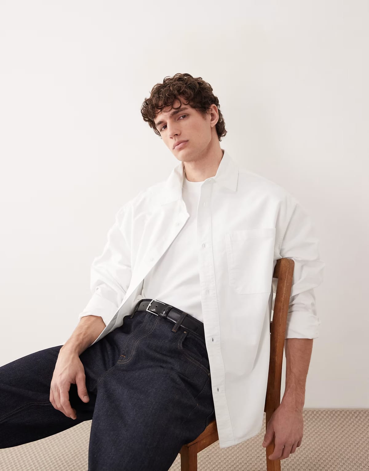 ASOS ASOS COLLECTIVE super oversized oxford shirt in white - 1