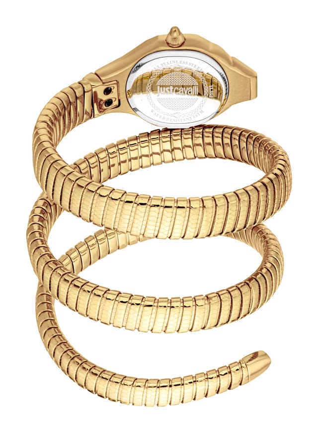 Just Cavalli Just Cavalli Women's Signature Snake Vita Fashion Watch - Yellow Gold Silver JC1L355M0025 - 2