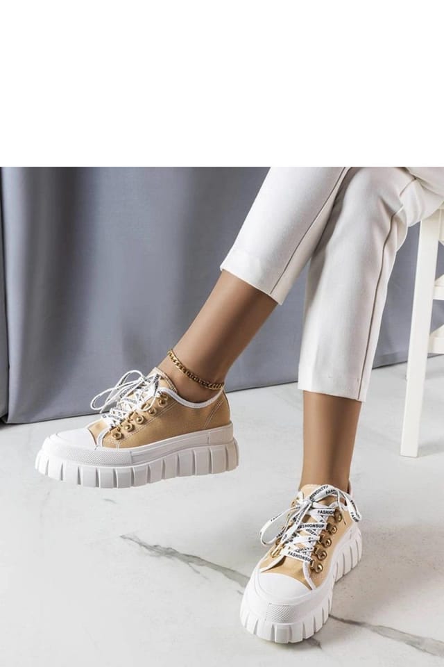 Love Lace Love Lace Women's Toni Ankle High Streetwear Sneakers With Textured White Sole in Beige - 2