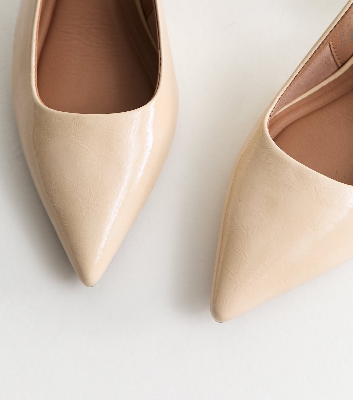 New Look Women's Light Yellow Faux Leather Ankle Strap Court Shoes Vegan New Look - 4