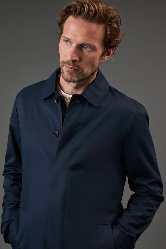 Maine Maine Men's Smart Cotton Mac in Navy - 2