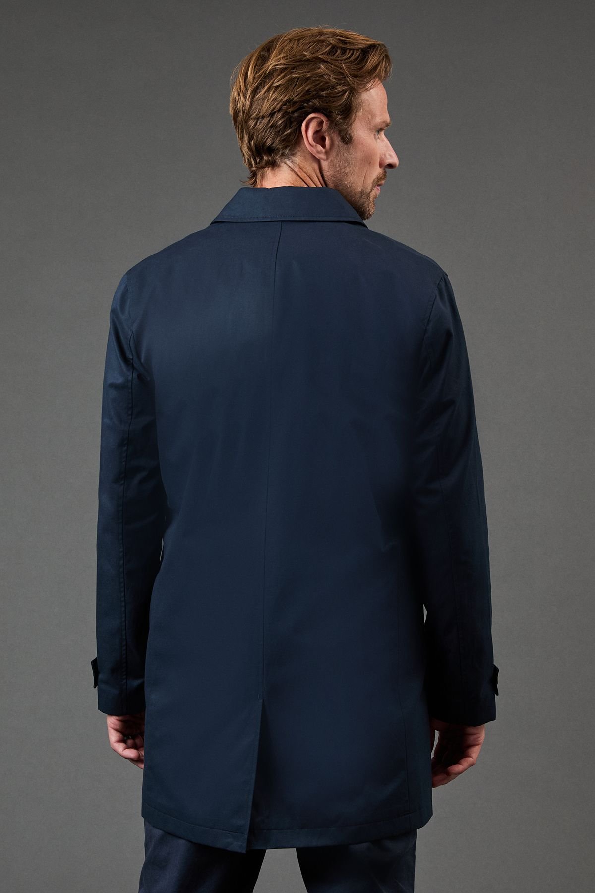 Maine Maine Men's Smart Cotton Mac in Navy - 3