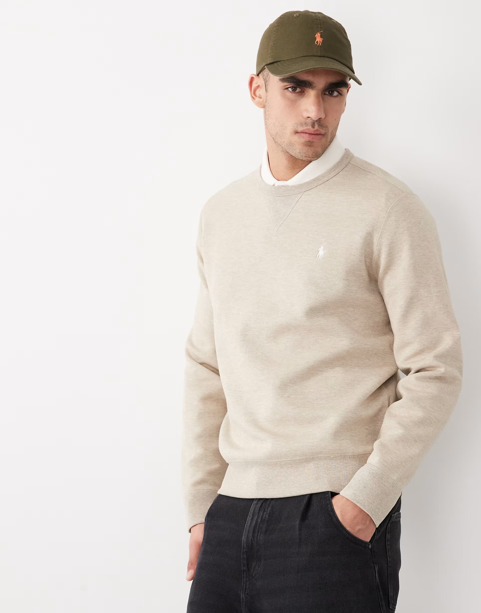 ASOS Polo Ralph Lauren Beige Double-Knit Sweatshirt by ASOS