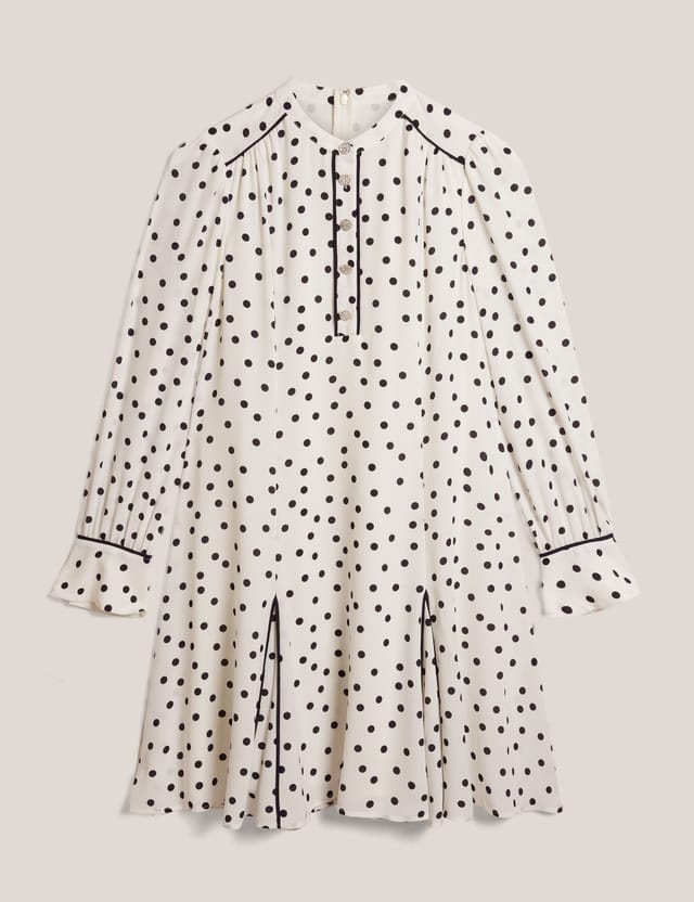 Hobbs London Hobbs London Women's Ruth Polka Dot Mini Dress in Off-White - 2