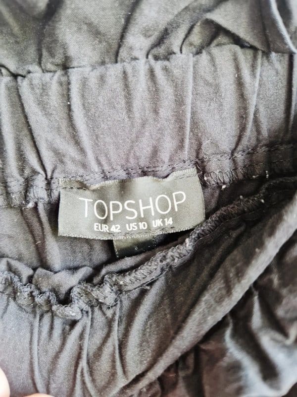 Topshop Black Embroidered Top