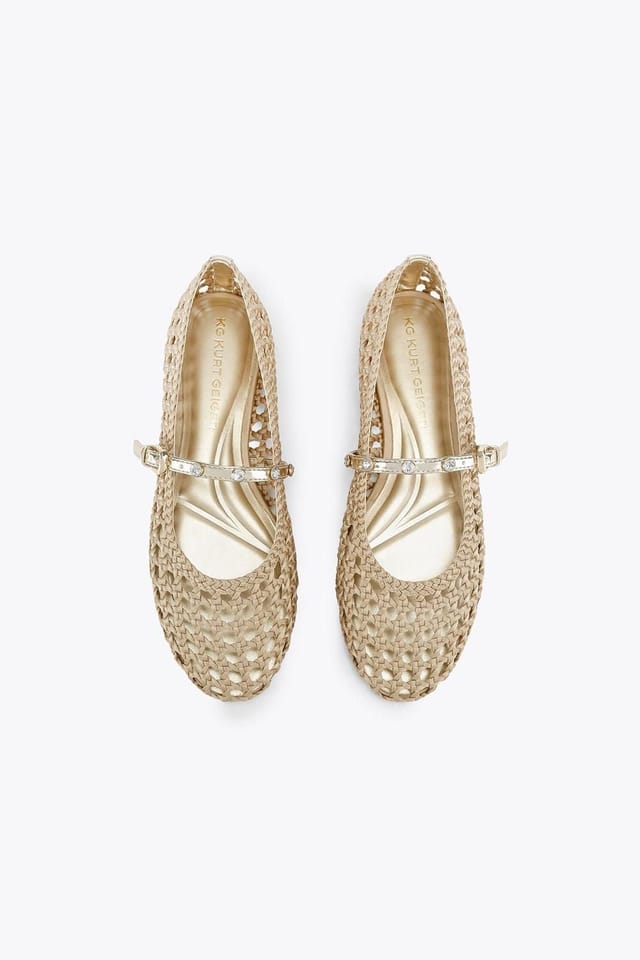 KG Kurt Geiger KG Kurt Geiger Women's 'Rhoda Ballet' Flats in Gold - 2