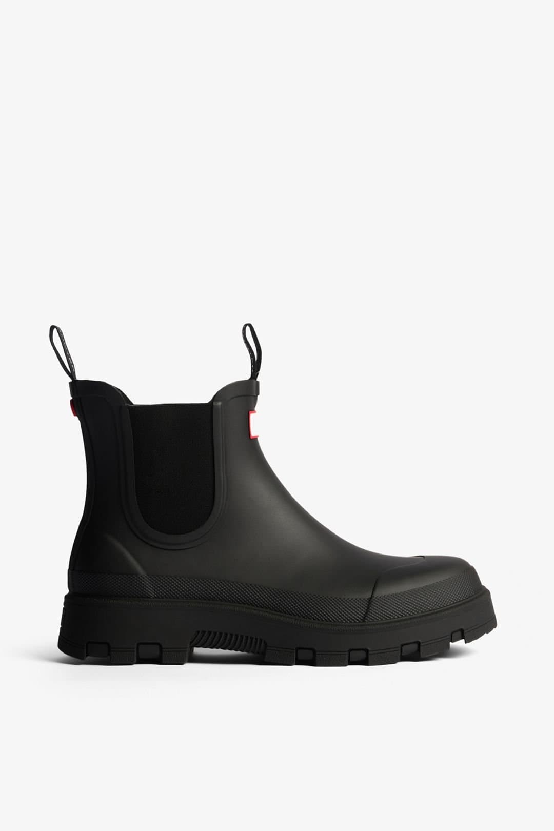 Hunter Hunter Black Elastic Chelsea Boot for Women