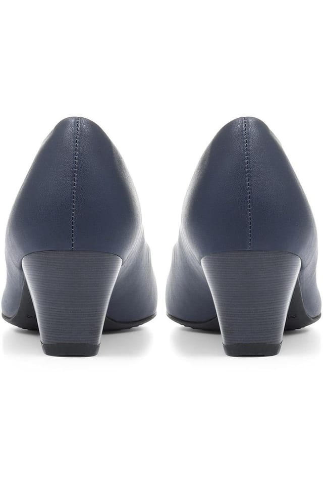 Pavers Pavers Women's Heeled Court Shoes in Navy - 3