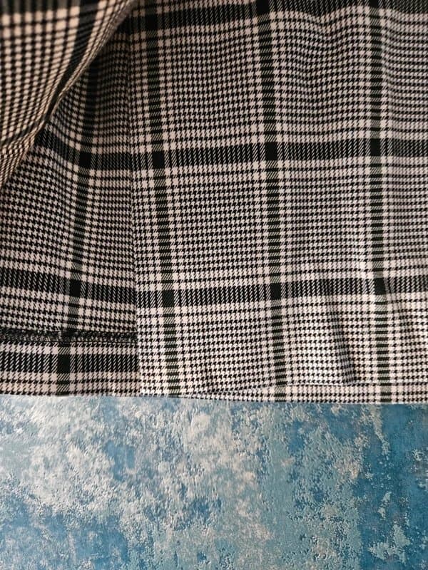 ICHI ICHI Check Wrap Mini Skirt Black White Preppy Office Skirt Size S