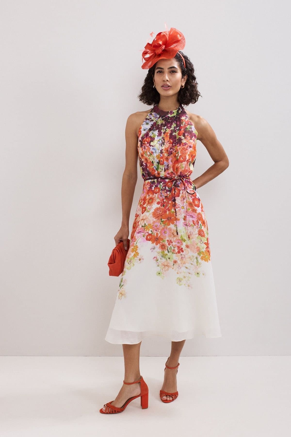 Phase Eight Phase Eight Women's Bethany Floral Print Dress in Bright Pink