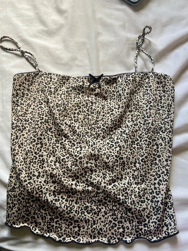 Bershka leopard/cheetah print top